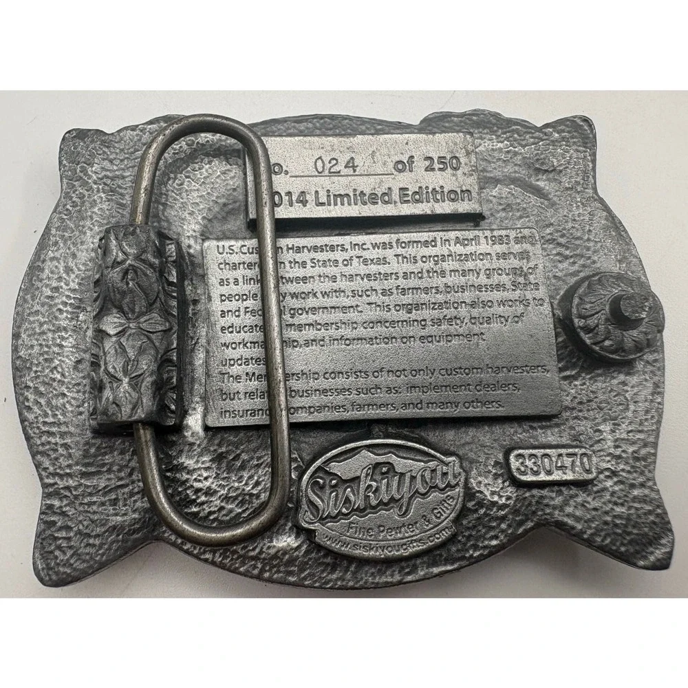 U.S Custom Harvesters 2014 Siskiyou‎ Belt Buckle Limited Edition 24/250